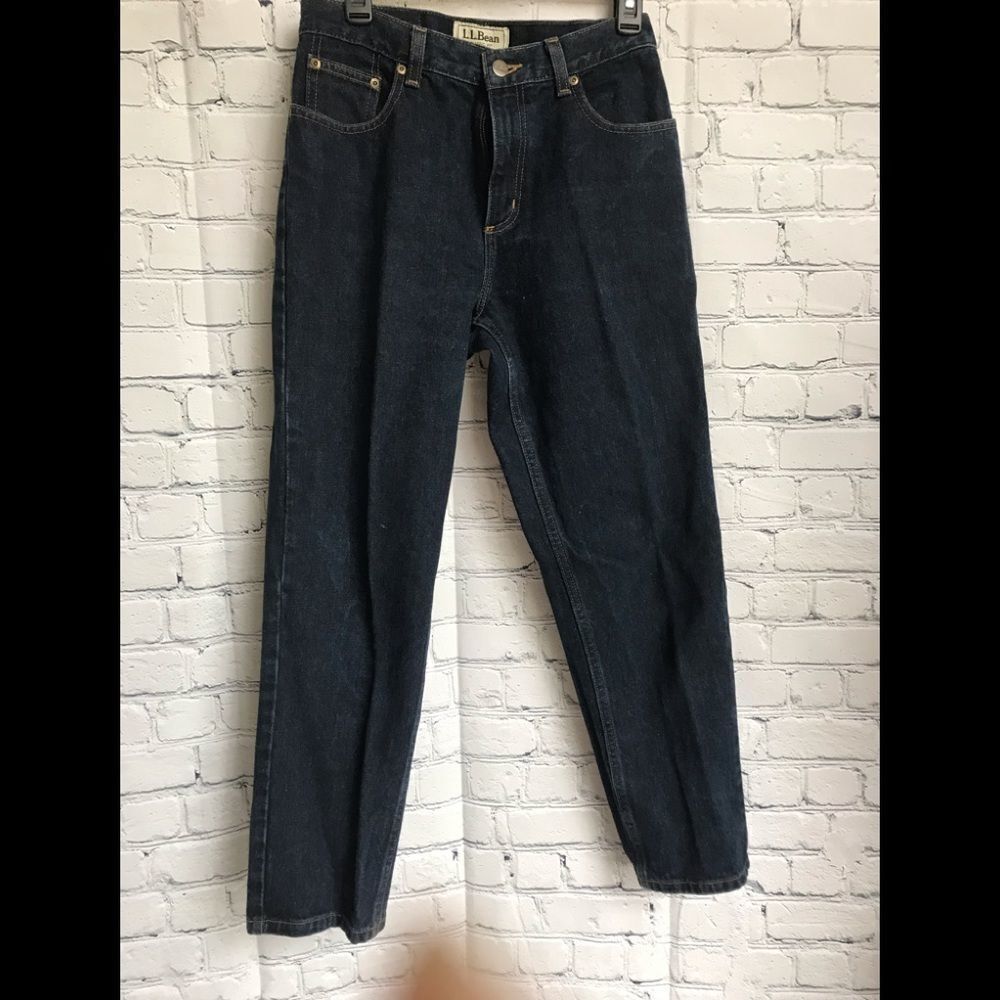 LL Bean classic fit jeans in dark wash